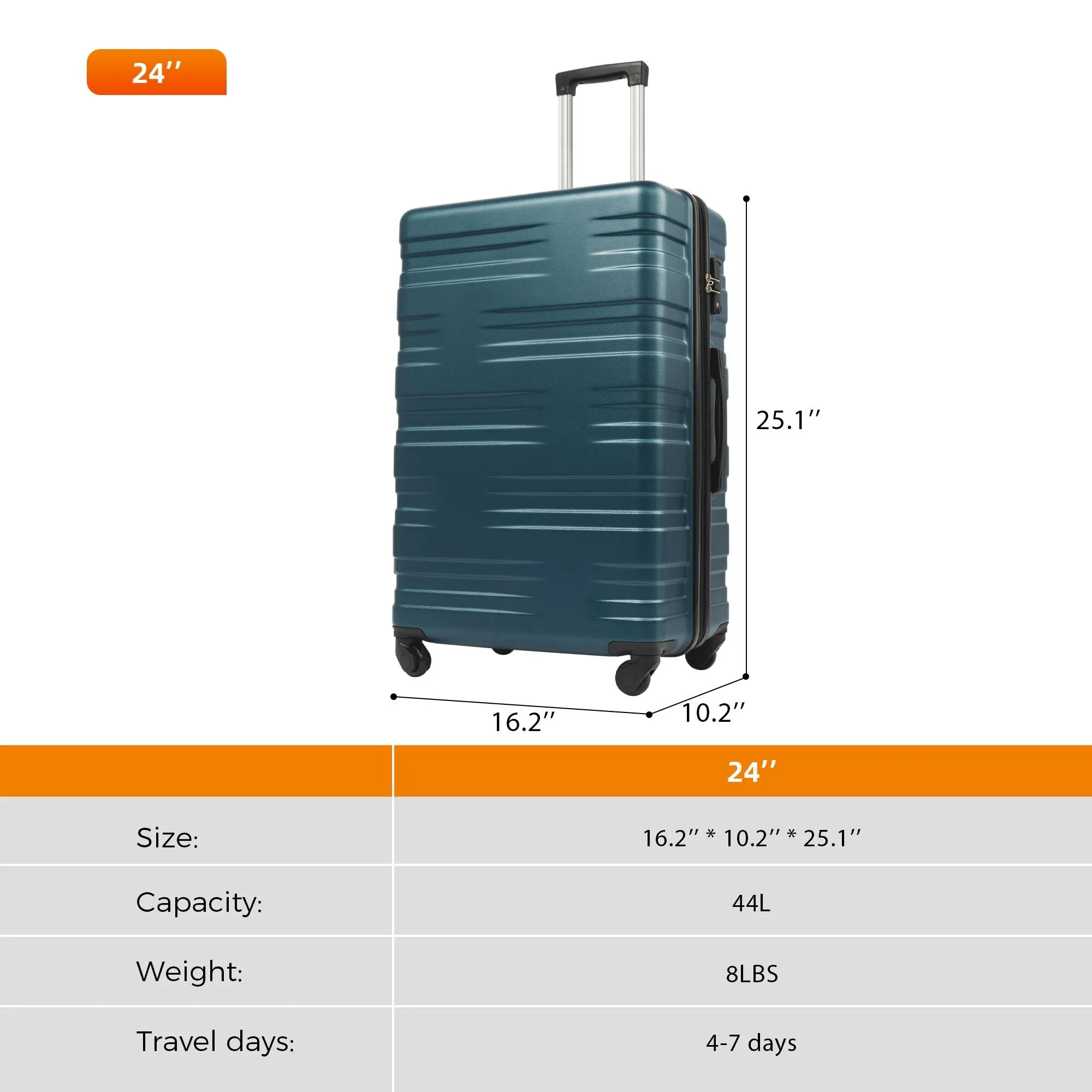 24" Luggage Sets Suitcase/Trunk /Check-in Luggage /Carry-on Luggage