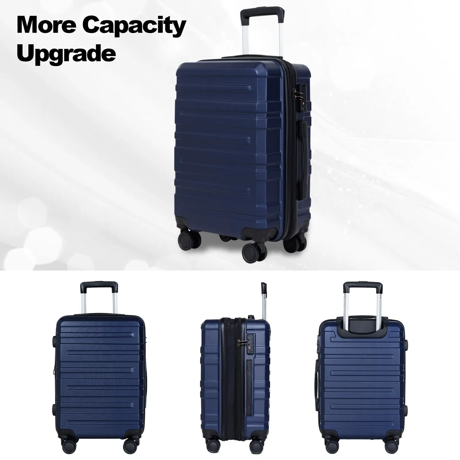 28/24/20 Luggage Sets with Dual Spinner Wheels, Hardshell Expandable Luggage with Tsa Approved Lock