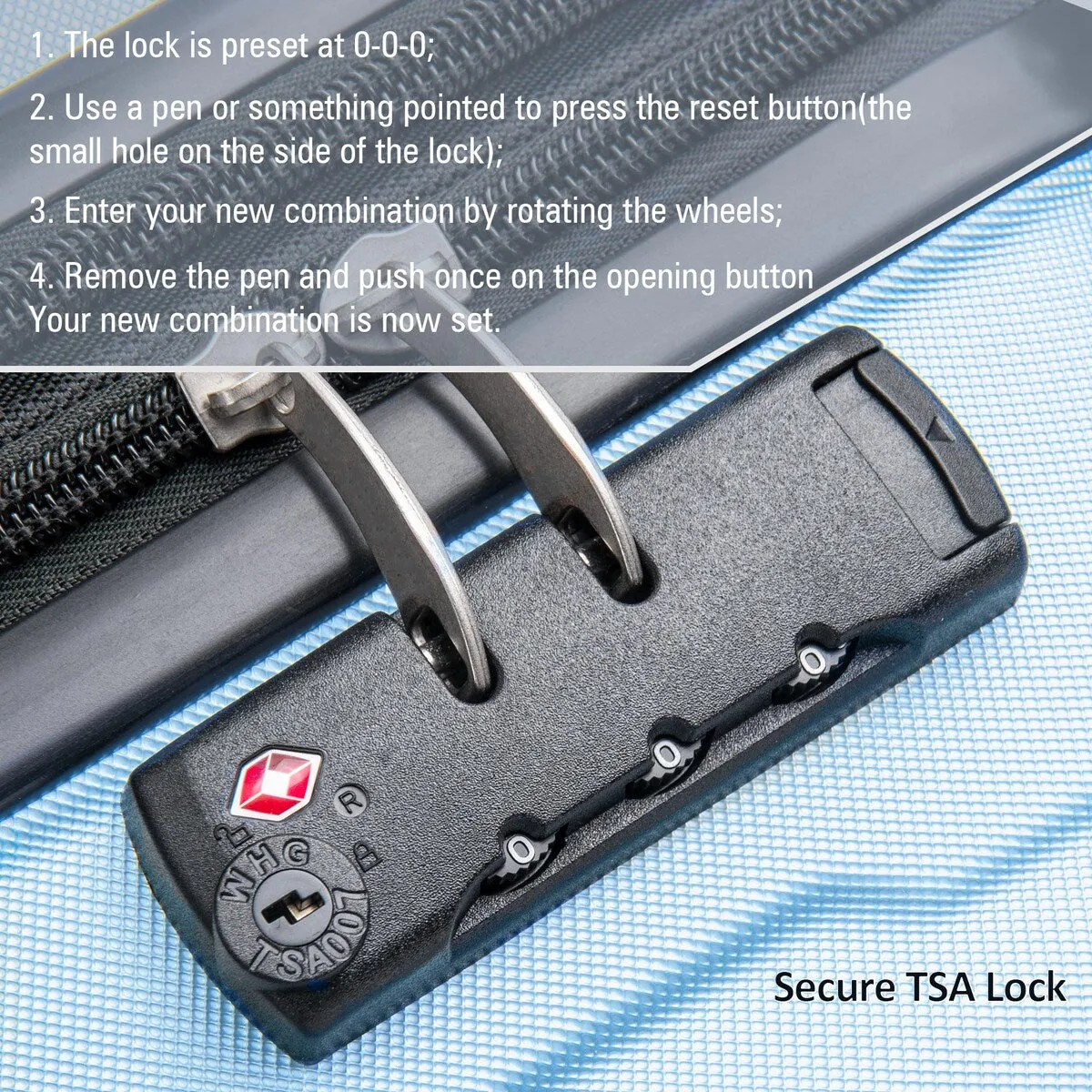 2pcs Durable Luggage Sets with Spinner Wheels and TSA Lock,20inch 28inch
