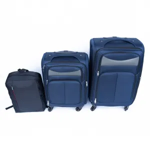 2pcs Softsided Suitcase Set w/Universal Wheels & Oxford Cloth Backpack