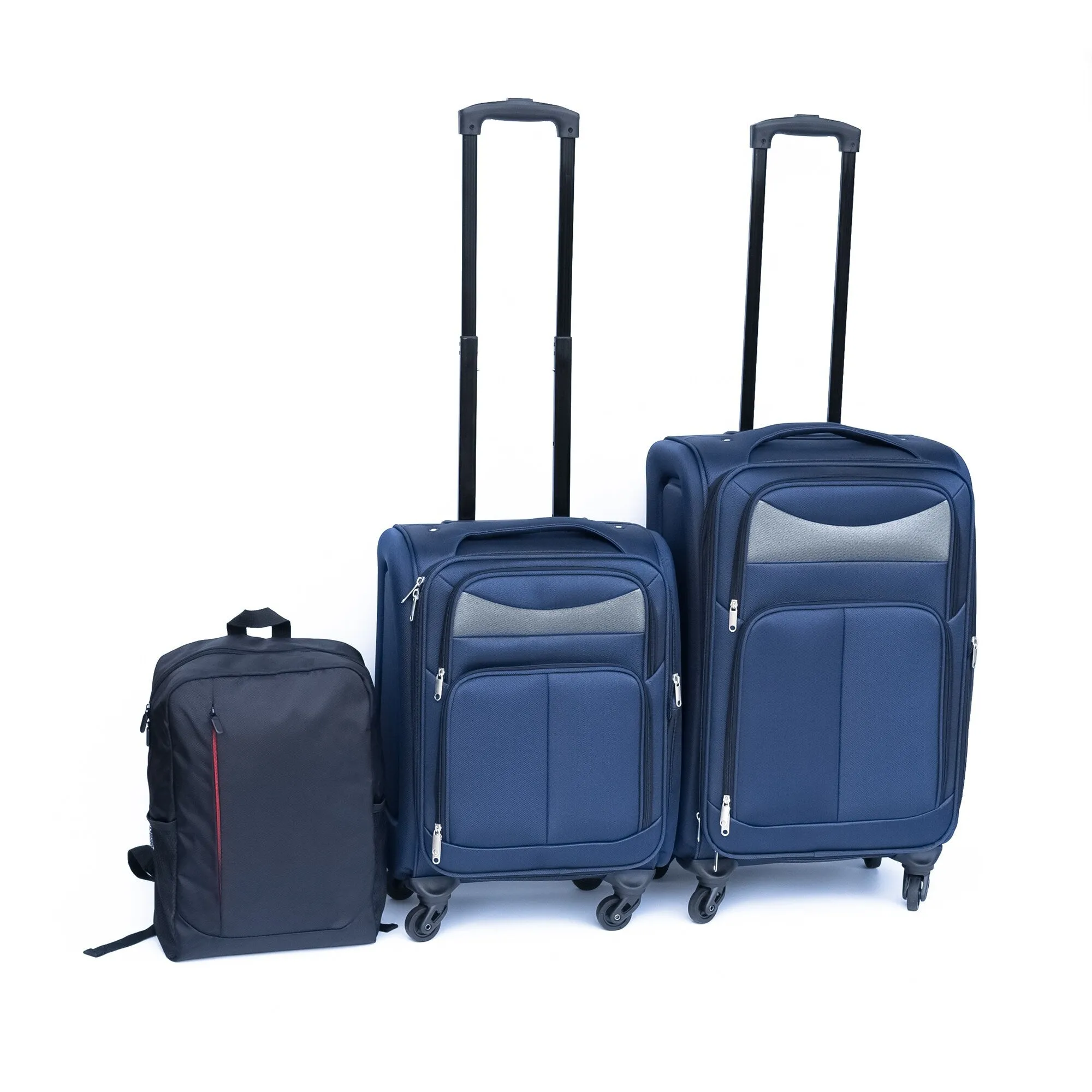 2pcs Softsided Suitcase Set w/Universal Wheels & Oxford Cloth Backpack