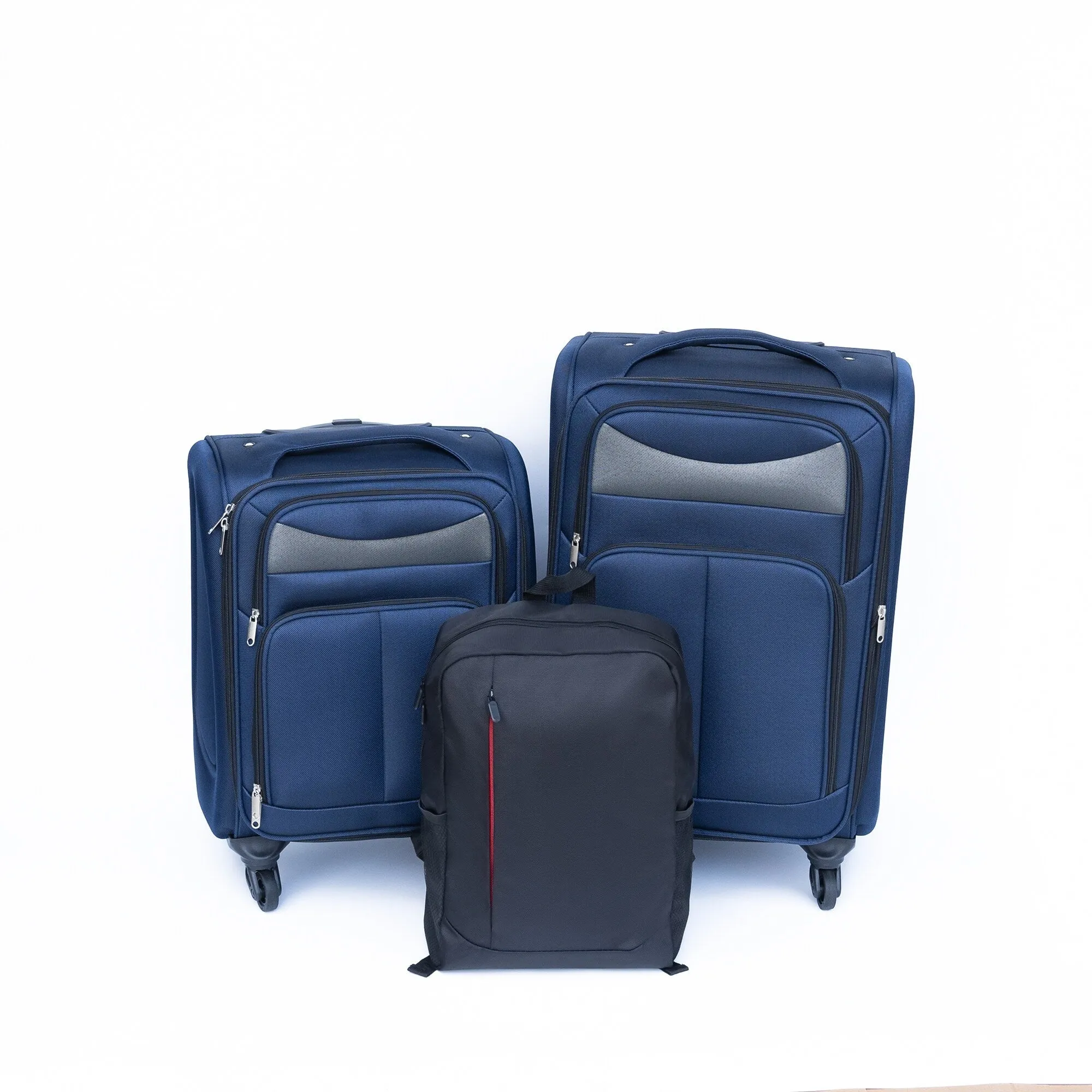 2pcs Softsided Suitcase Set w/Universal Wheels & Oxford Cloth Backpack
