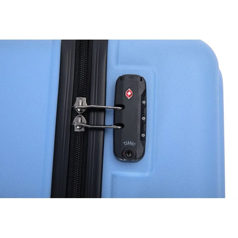 3 Piece ABS Lightweight Suitcase Luggage Sets with Two Hooks,TSA Lock