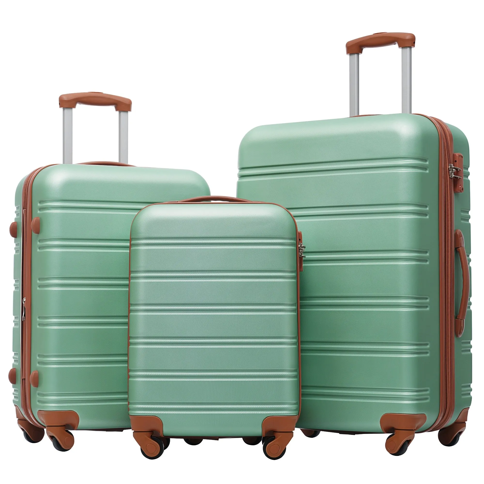 3 Piece Luggage Set Hardside Expandable Spinner Suitcase with TSA Lock Aluminum Handle 20" 24" 28"