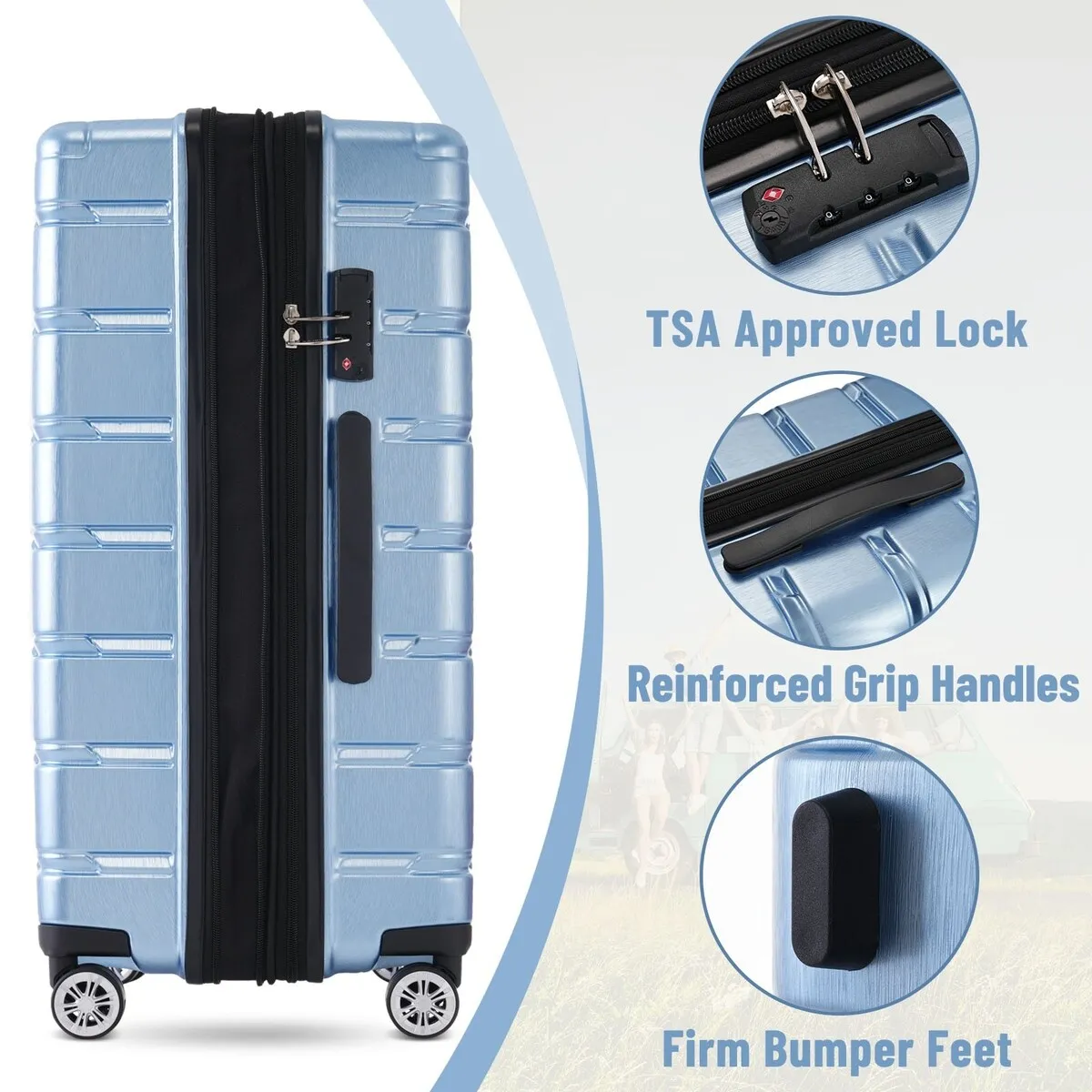 3 Piece Luggage Set Suitcase Set