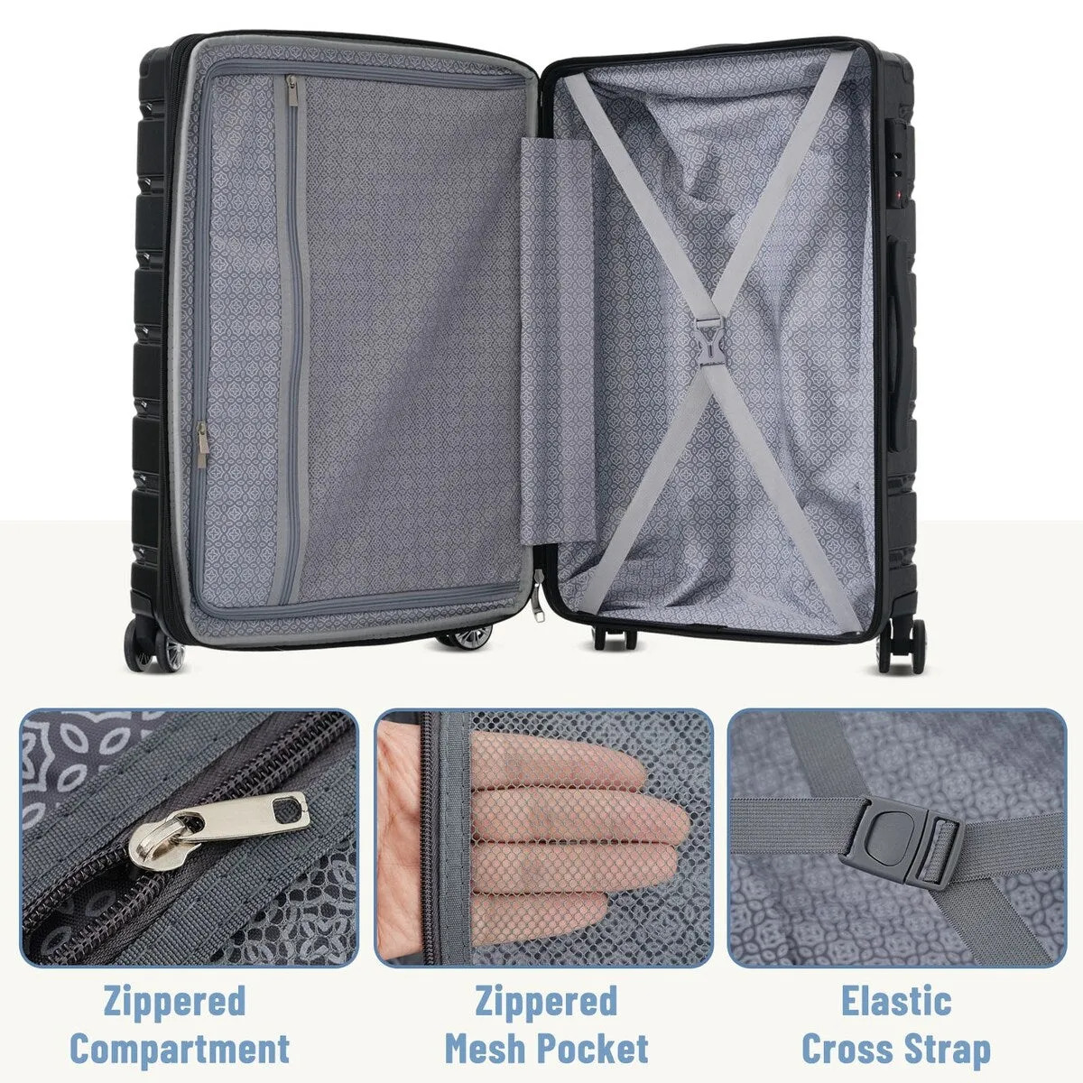 3 Piece Luggage Set Suitcase Set