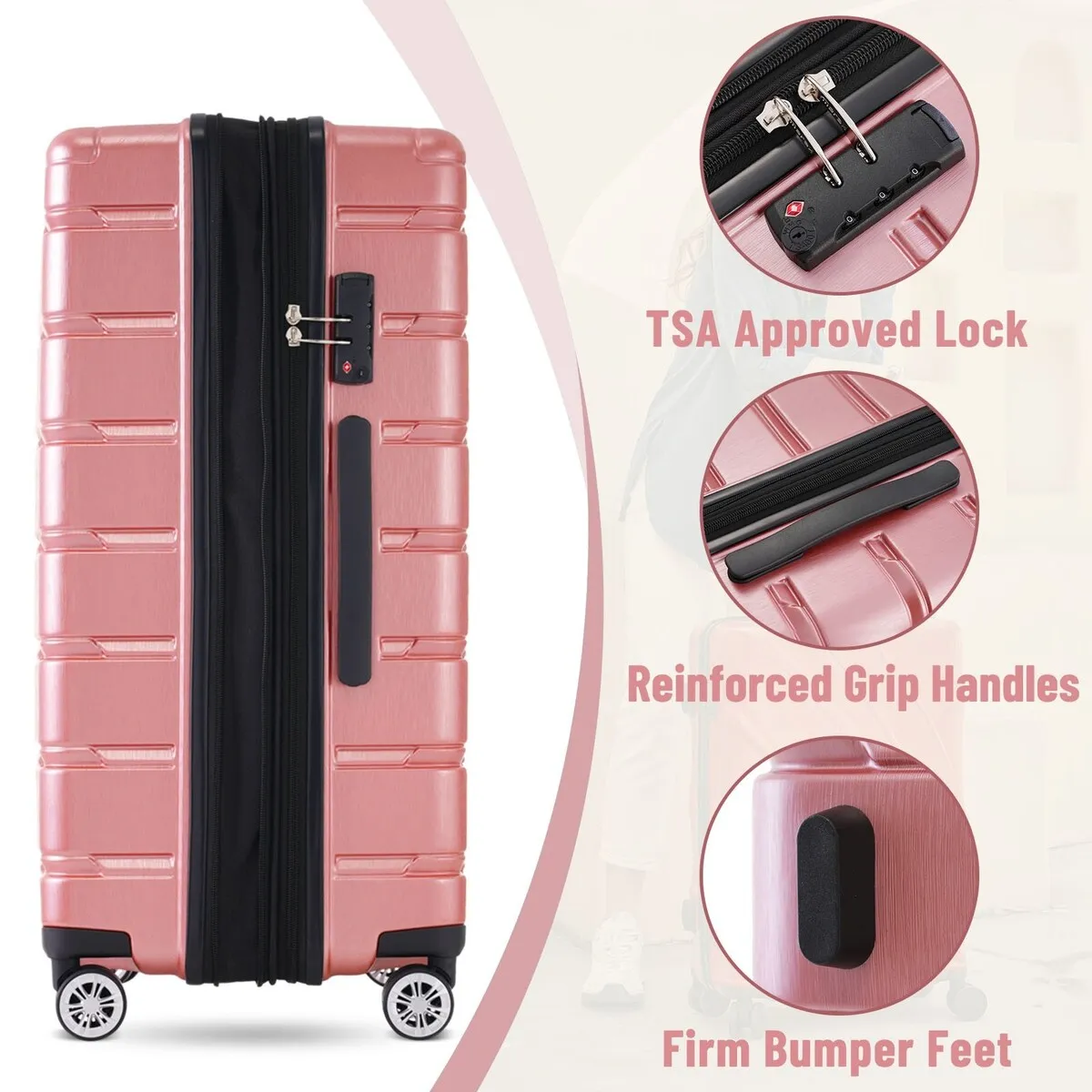 3 Piece Luggage Set Suitcase Set