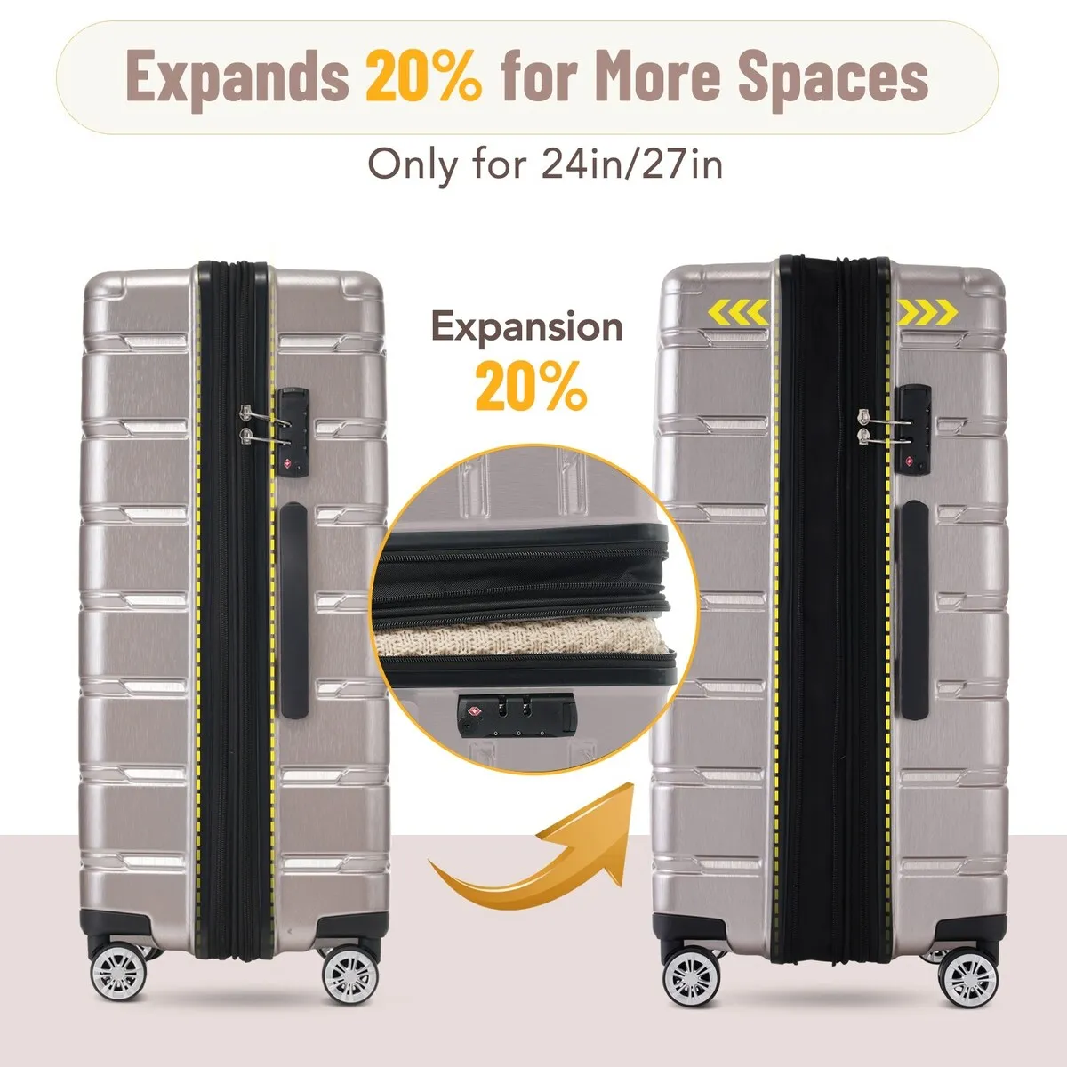 3 Piece Luggage Set Suitcase Set