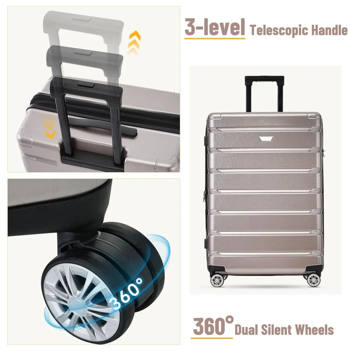 3 Piece Luggage Set Suitcase Set