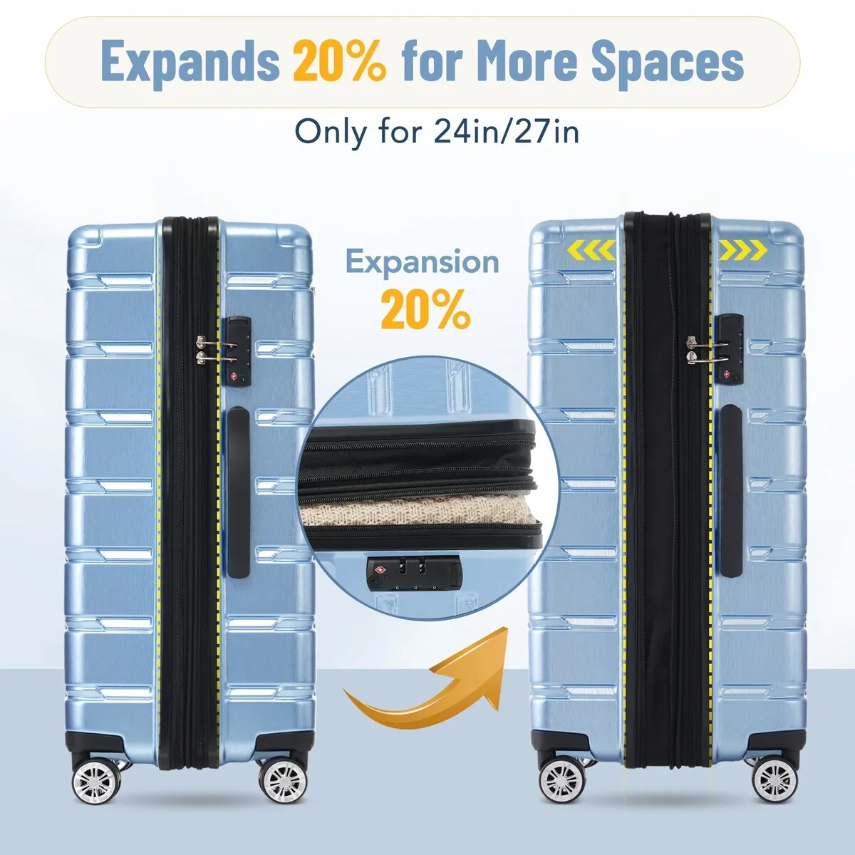 3 Piece Luggage Set Suitcase Set