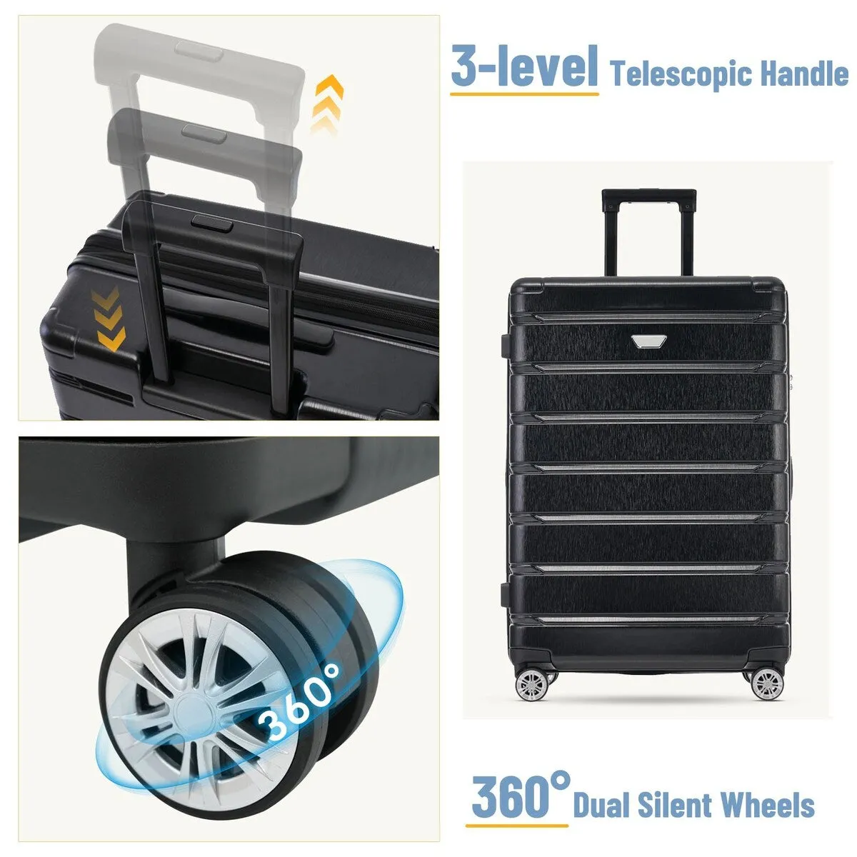 3 Piece Luggage Set Suitcase Set
