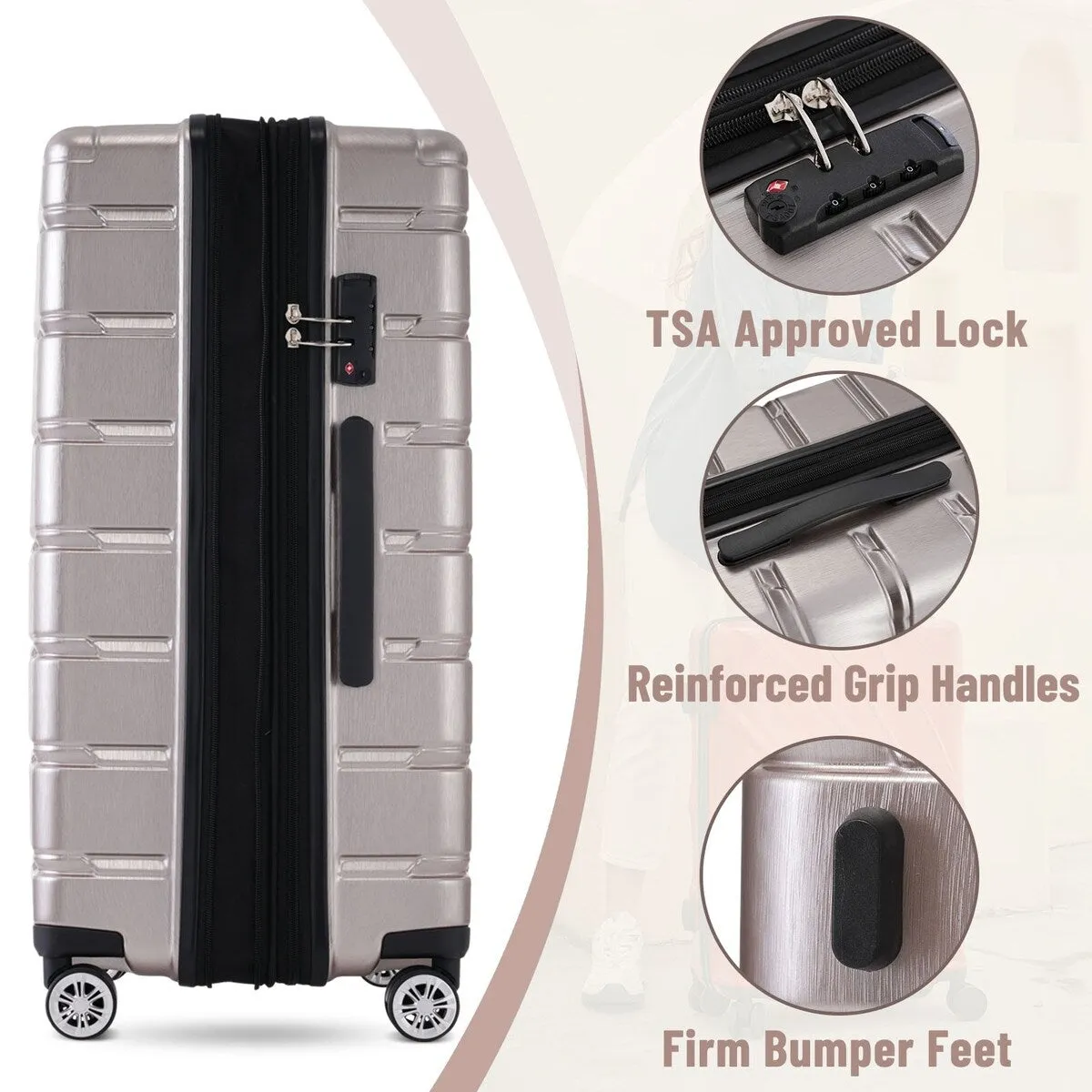 3 Piece Luggage Set Suitcase Set