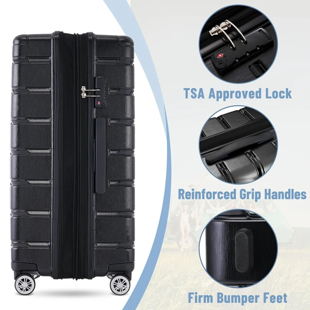 3 Piece Luggage Set Suitcase Set