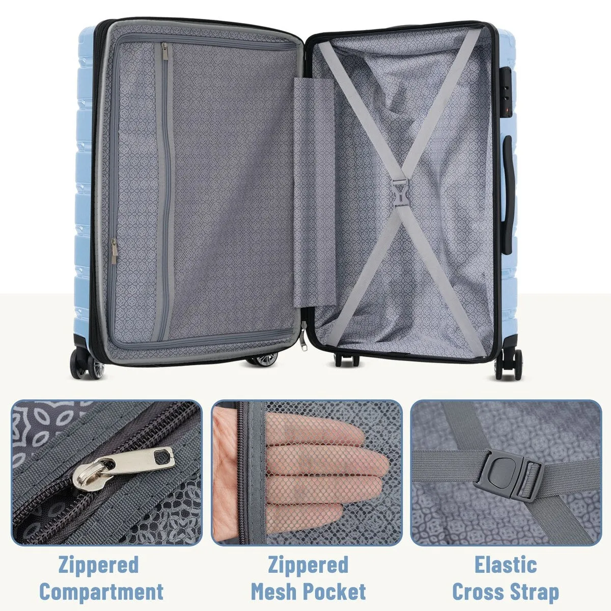 3 Piece Luggage Set Suitcase Set