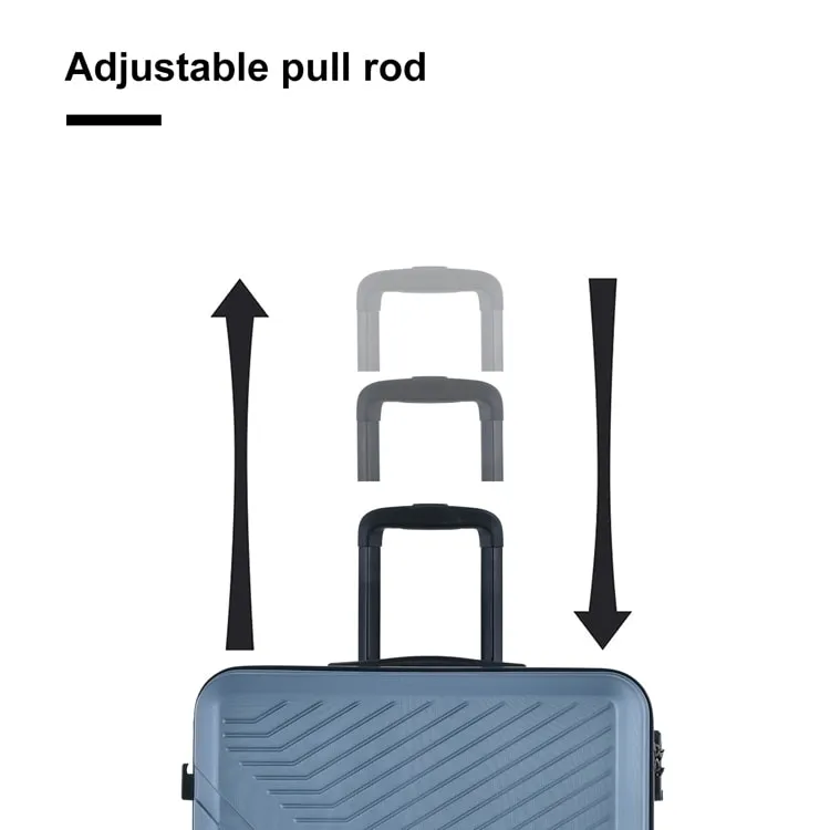 3 Piece Luggage Sets ABS Lightweight Suitcase with Two Hooks, Spinner Wheels, TSA Lock, (20/24/28)