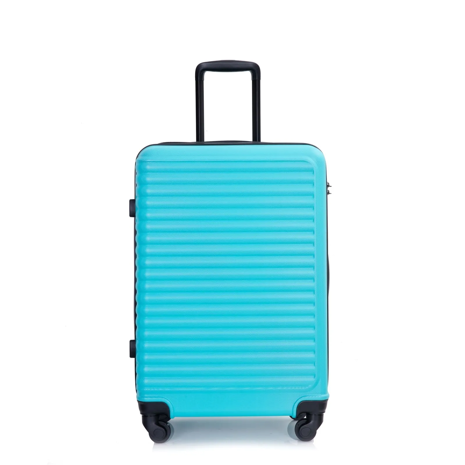 3 Piece Luggage Sets ABS Lightweight Suitcase with Two Hooks, Spinner Wheels, TSA Lock, (20/24/28)