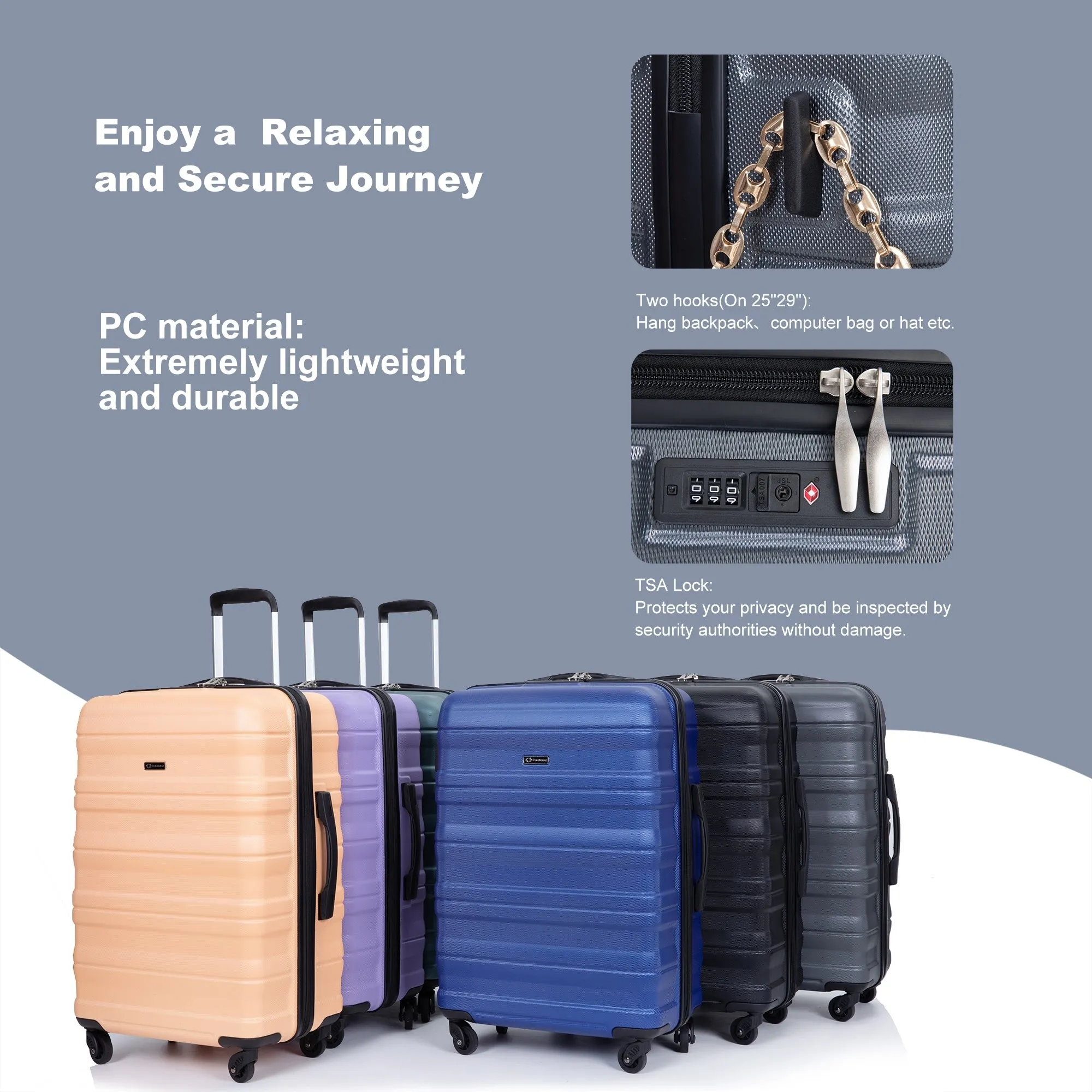 3 Piece Luggage Sets Suitcase/Trunk /Check-in Luggage /Carry-on Luggage
