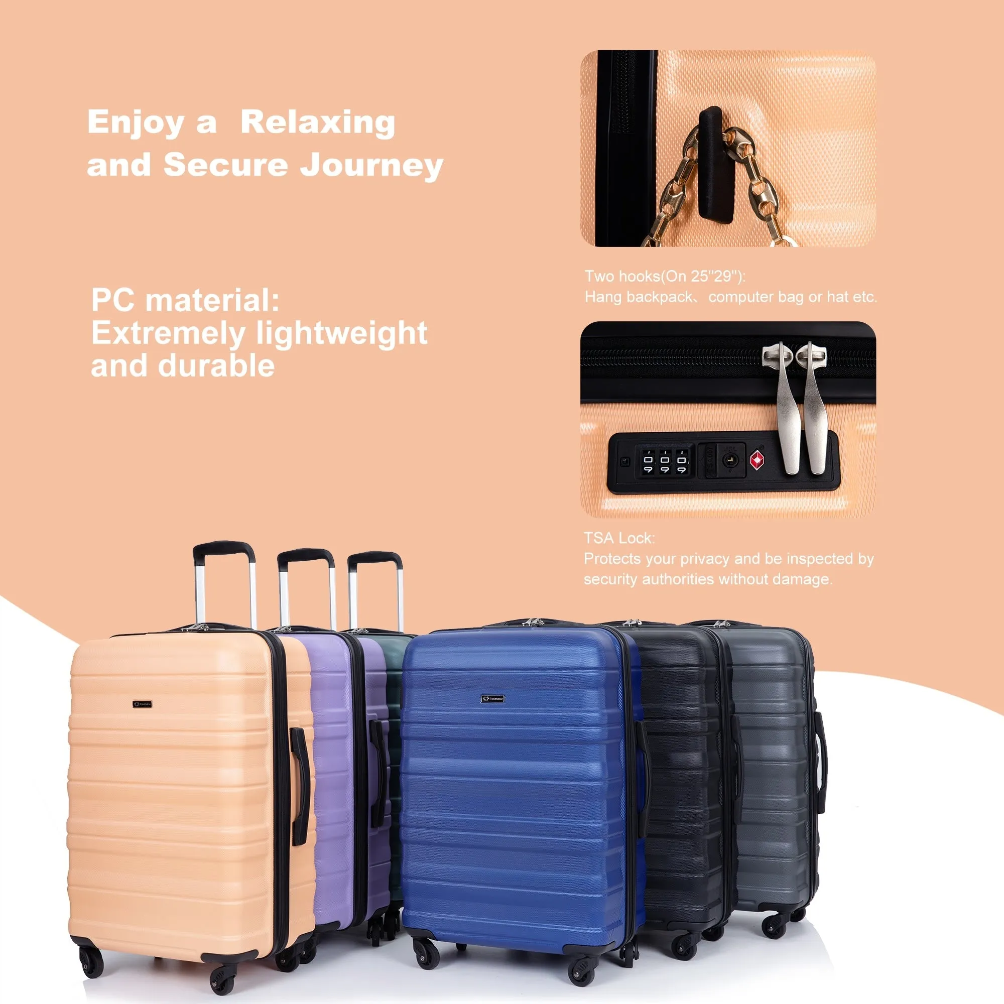 3 Piece Luggage Sets Suitcase/Trunk /Check-in Luggage /Carry-on Luggage