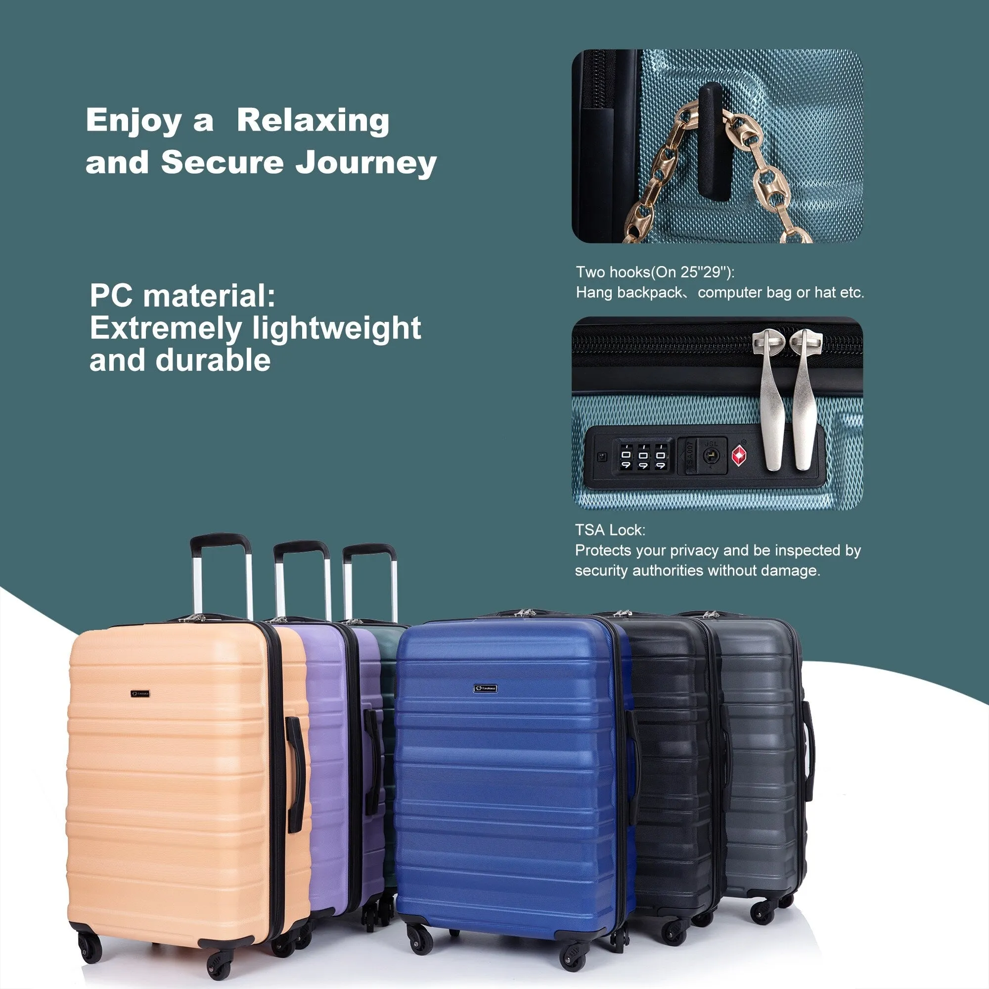 3 Piece Luggage Sets Suitcase/Trunk /Check-in Luggage /Carry-on Luggage