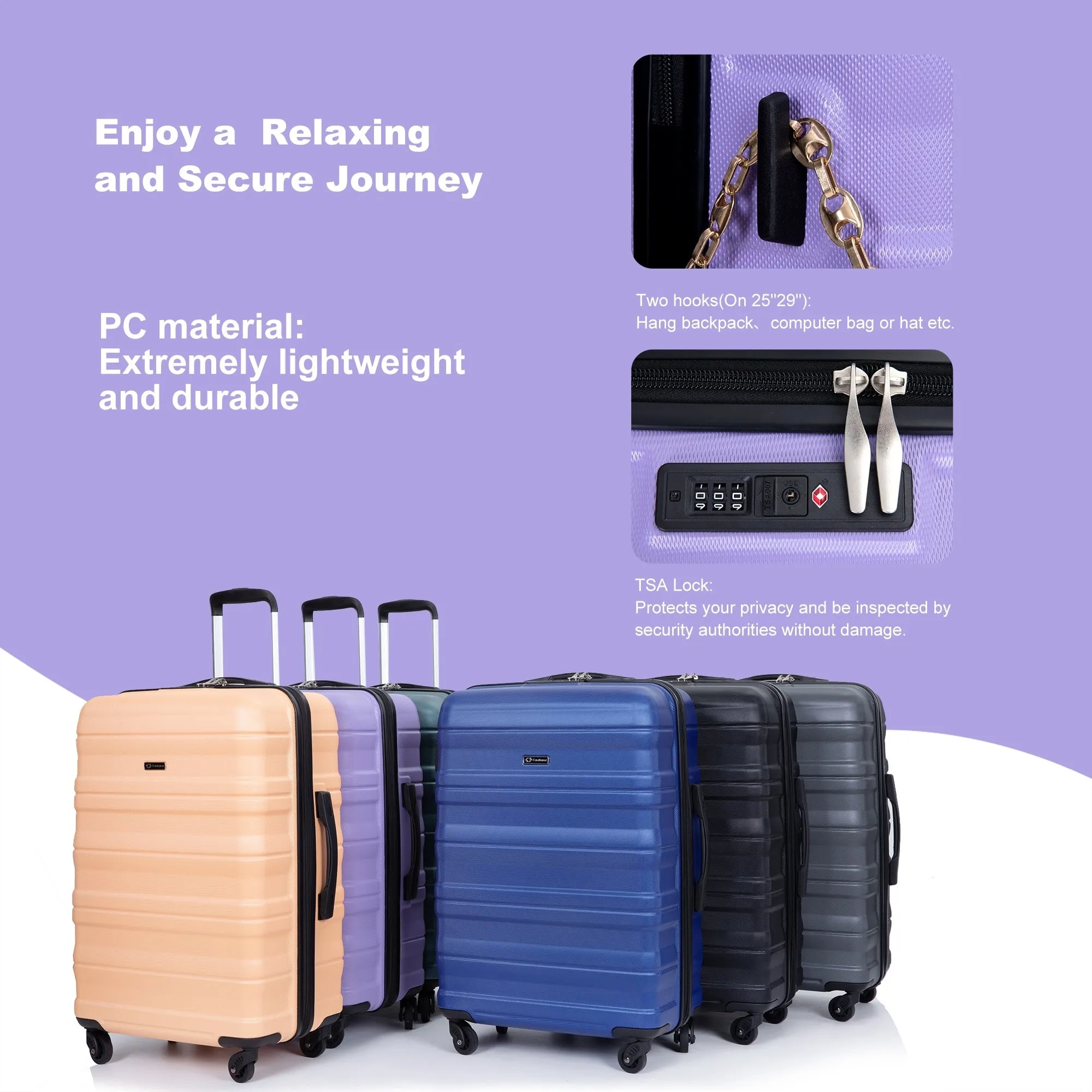 3 Piece Luggage Sets Suitcase/Trunk /Check-in Luggage /Carry-on Luggage