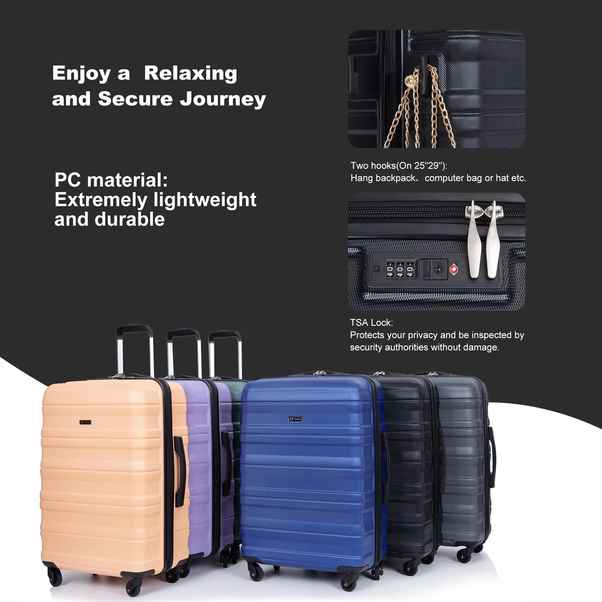 3 Piece Luggage Sets Suitcase/Trunk /Check-in Luggage /Carry-on Luggage