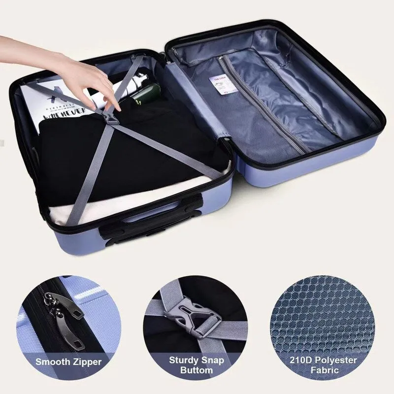 3 Piece Luggage Suitcase Sets with Spinner Wheels and TSA lock,20"/24"/28"