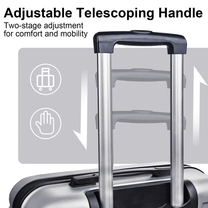 3 Piece Luggage Suitcase Sets with Spinner Wheels and TSA lock,20"/24"/28"