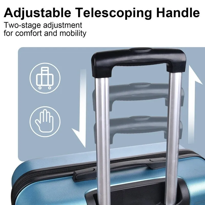 3 Piece Luggage Suitcase Sets with Spinner Wheels and TSA lock,20"/24"/28"