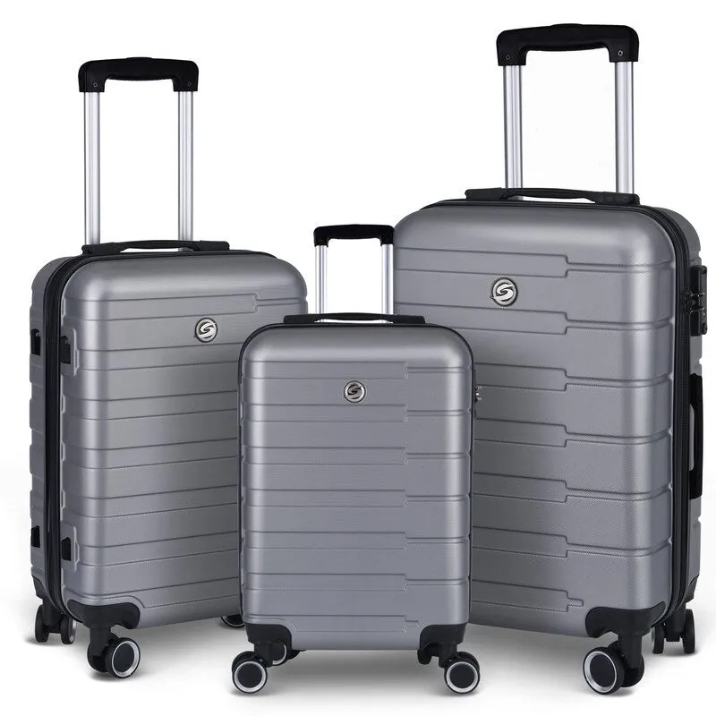 3 Piece Luggage Suitcase Sets with Spinner Wheels and TSA lock,20"/24"/28"