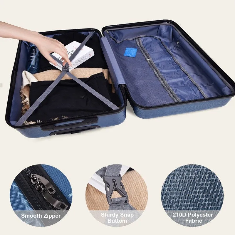 3 Piece Luggage Suitcase Sets with Spinner Wheels and TSA lock,20"/24"/28"