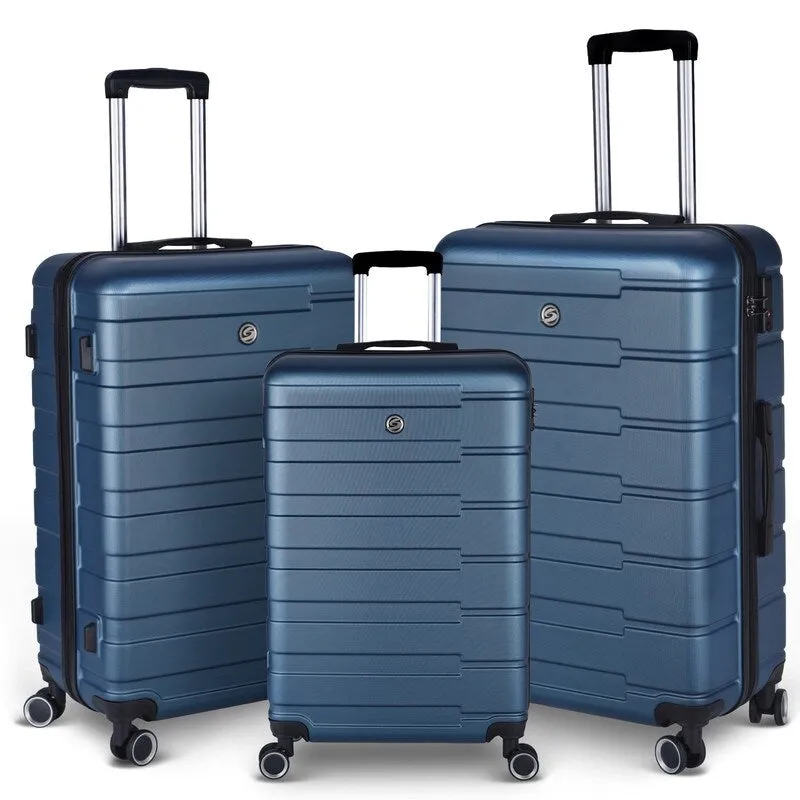 3 Piece Luggage Suitcase Sets with Spinner Wheels and TSA lock,20"/24"/28"