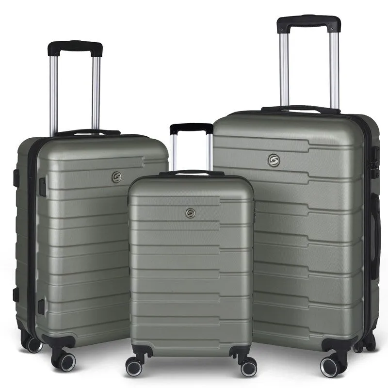 3 Piece Luggage Suitcase Sets with Spinner Wheels and TSA lock,20"/24"/28"