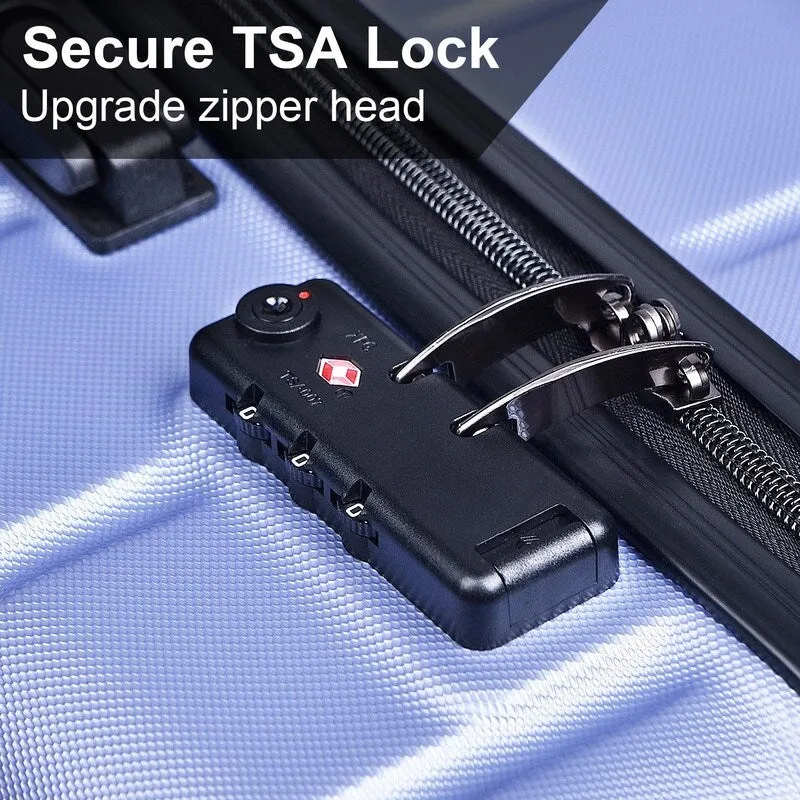 3 Piece Luggage Suitcase Sets with Spinner Wheels and TSA lock,20"/24"/28"