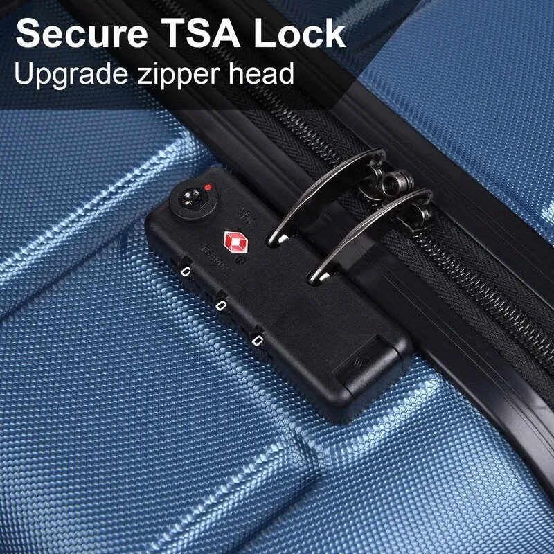 3 Piece Luggage Suitcase Sets with Spinner Wheels and TSA lock,20"/24"/28"