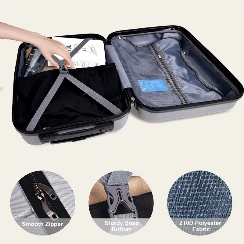 3 Piece Luggage Suitcase Sets with Spinner Wheels and TSA lock,20"/24"/28"