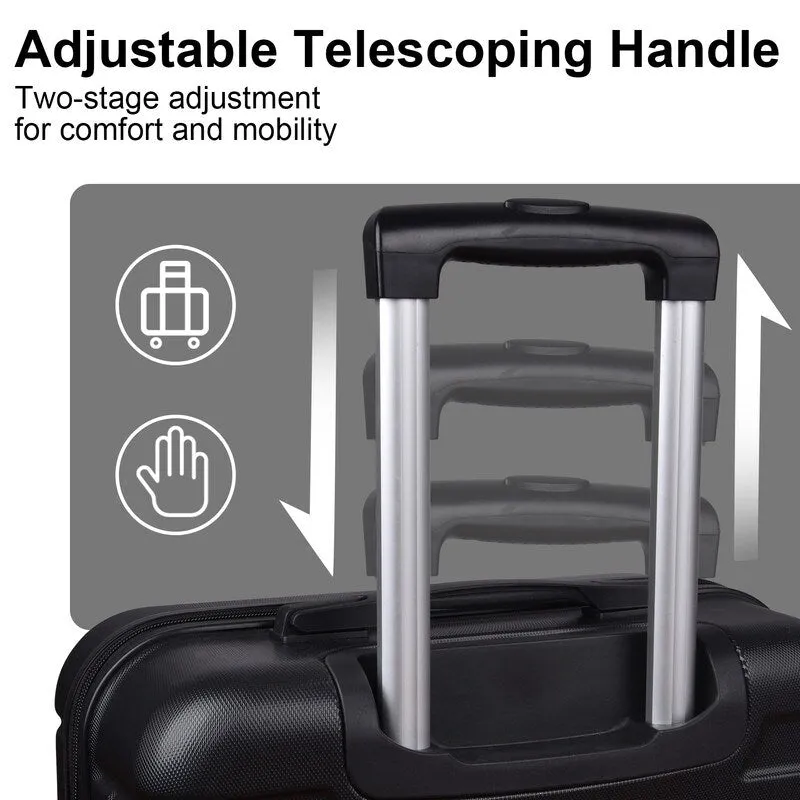 3 Piece Luggage Suitcase Sets with Spinner Wheels and TSA lock,20"/24"/28"