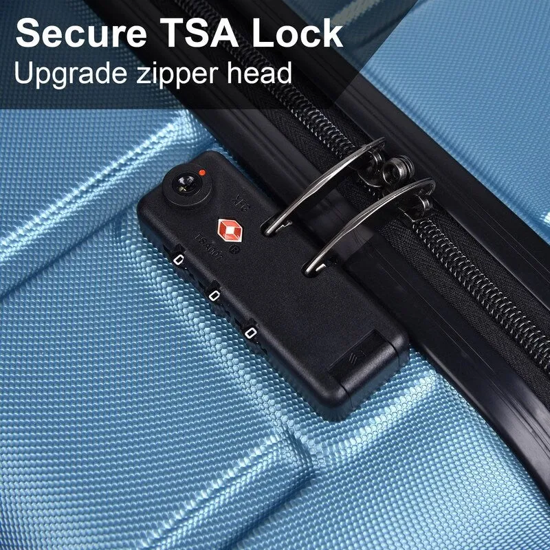 3 Piece Luggage Suitcase Sets with Spinner Wheels and TSA lock,20"/24"/28"
