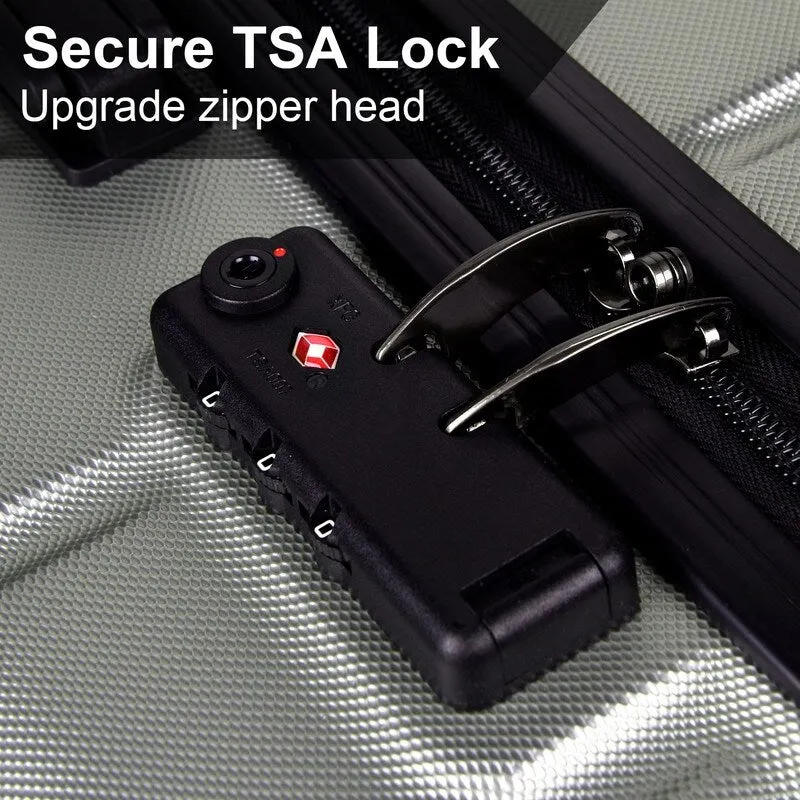3 Piece Luggage Suitcase Sets with Spinner Wheels and TSA lock,20"/24"/28"