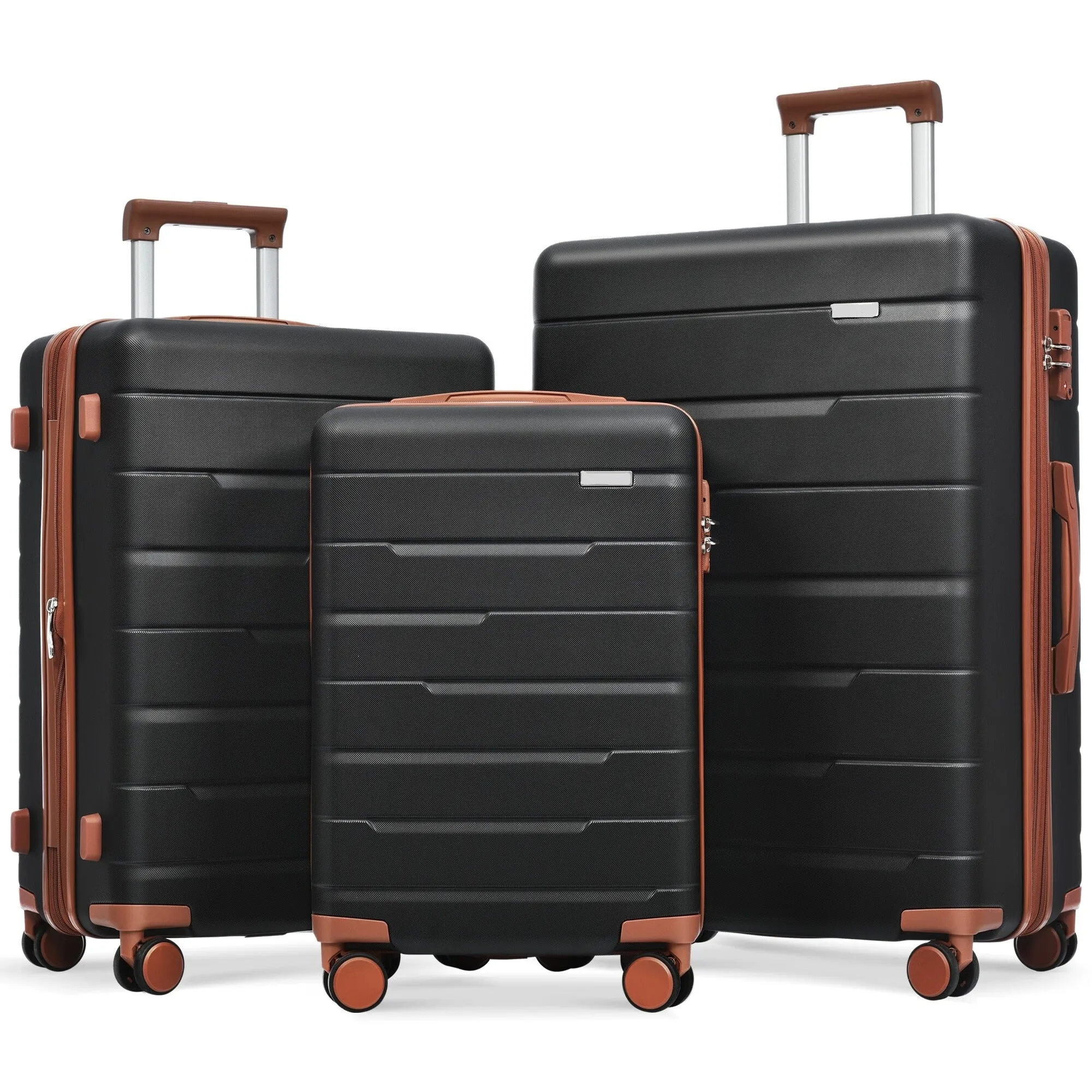 3 Piece Suitcase Luggage Sets with Spinner Wheels and TSA Lock (20/24/28)
