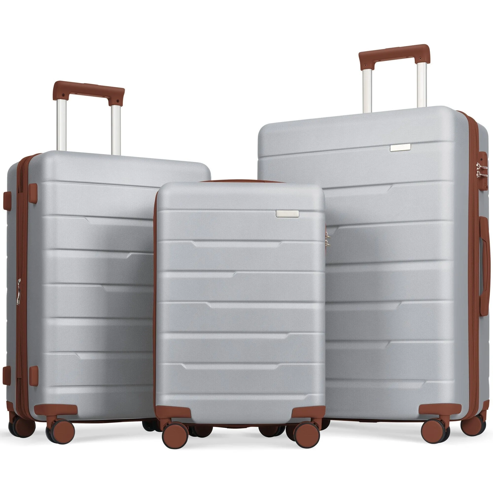 3 Piece Suitcase Luggage Sets with Spinner Wheels and TSA Lock (20/24/28)
