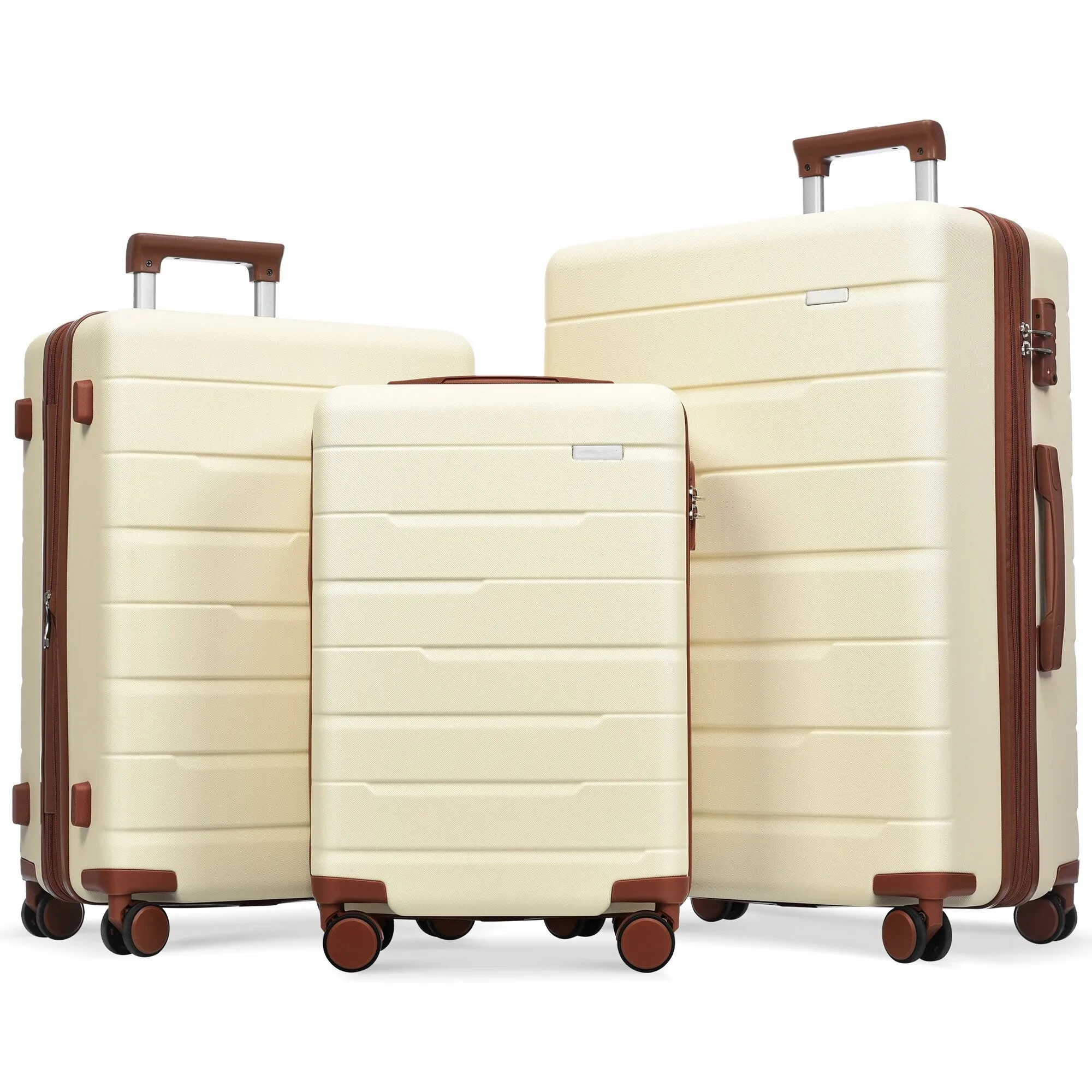 3 Piece Suitcase Luggage Sets with Spinner Wheels and TSA Lock (20/24/28)