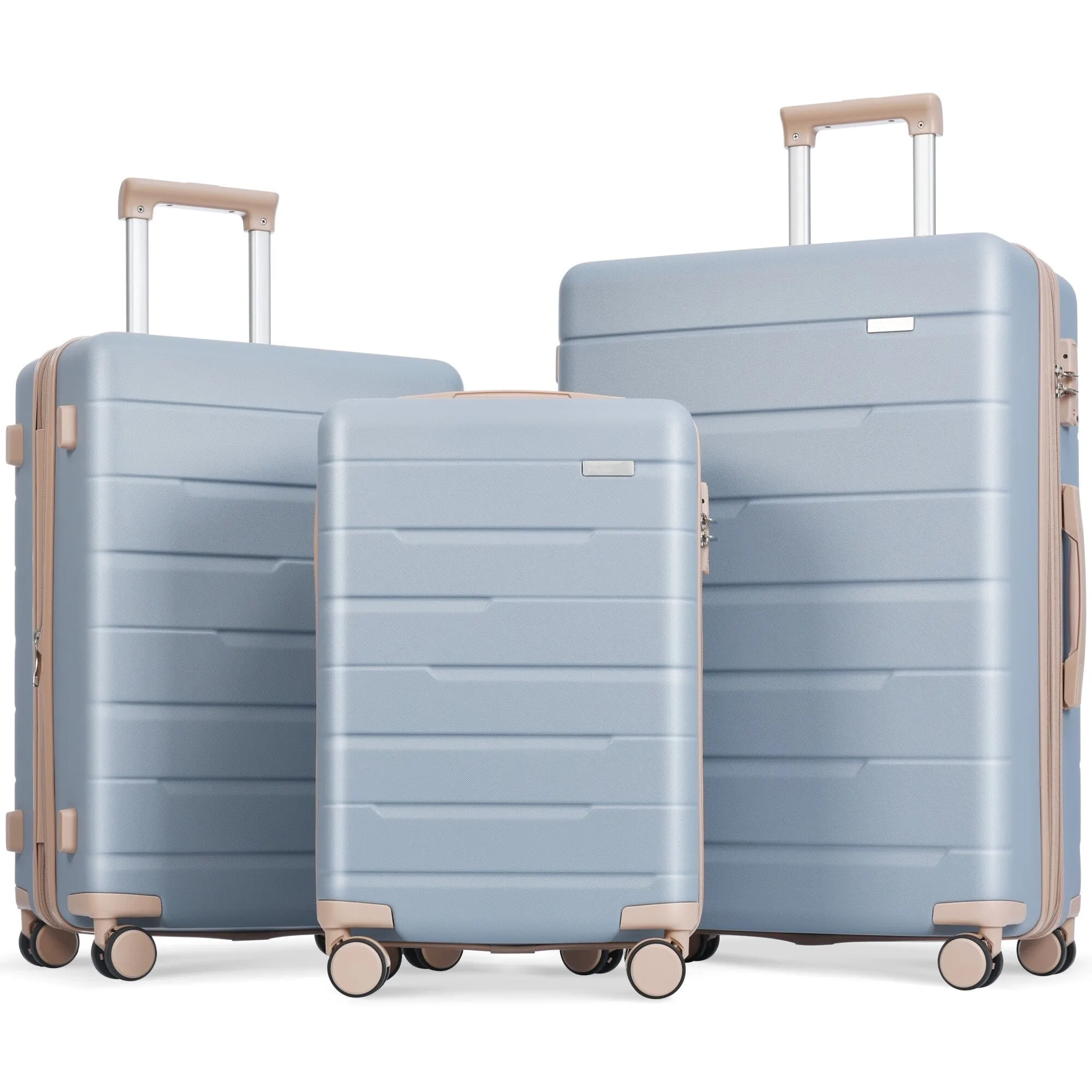 3 Piece Suitcase Luggage Sets with Spinner Wheels and TSA Lock (20/24/28)
