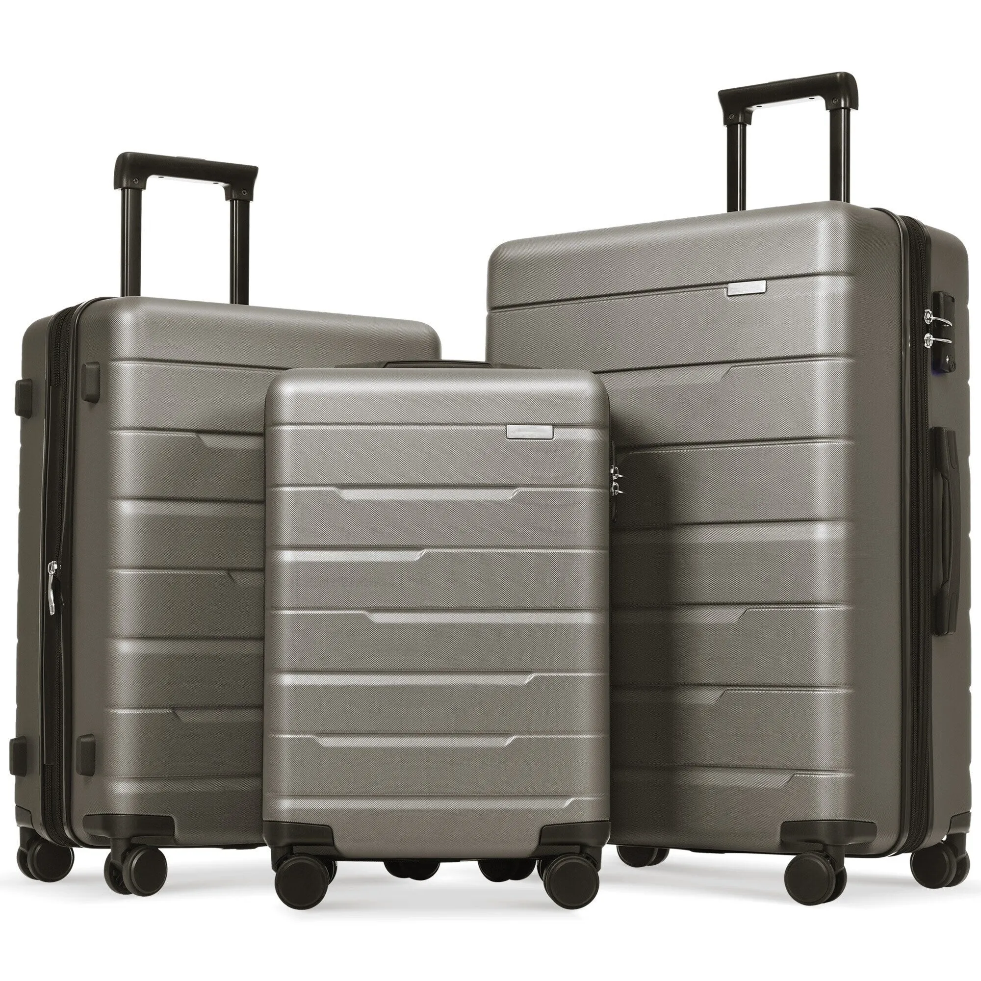 3 Piece Suitcase Luggage Sets with Spinner Wheels and TSA Lock (20/24/28)