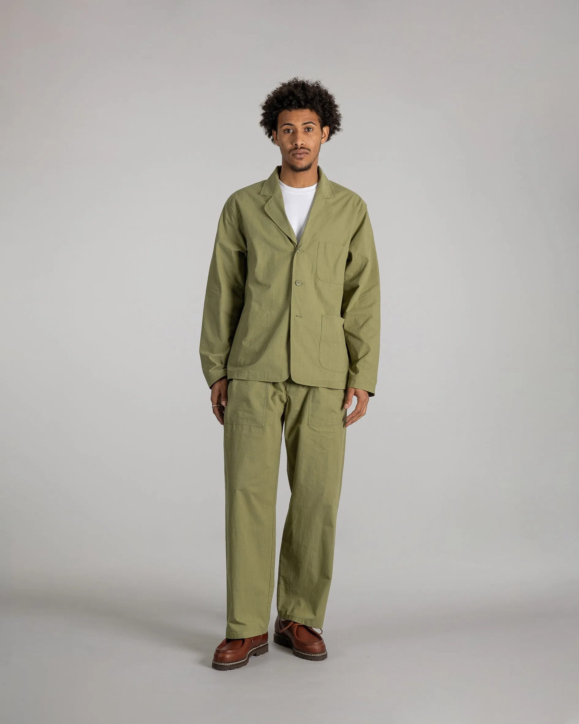 3 Pocket Jacket (Olive Sateen)