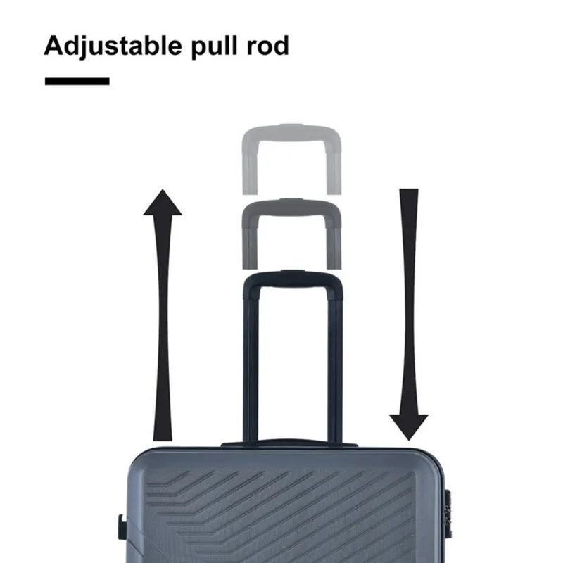 3PCS ABS Lightweight Suitcase Luggage Set with Two Hooks and TSA Lock