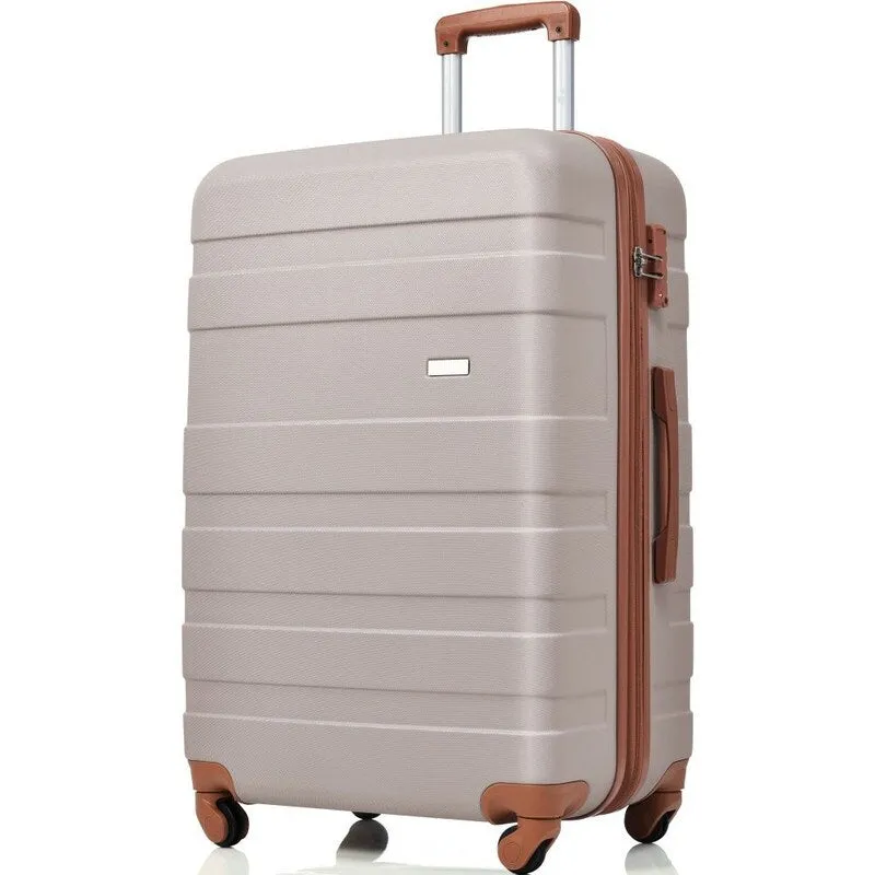 3PCS Expandable ABS Suitcase Luggage Set with TSA Lock,20"/24"/28"
