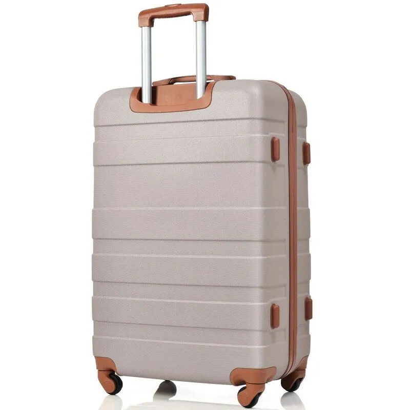 3PCS Expandable ABS Suitcase Luggage Set with TSA Lock,20"/24"/28"