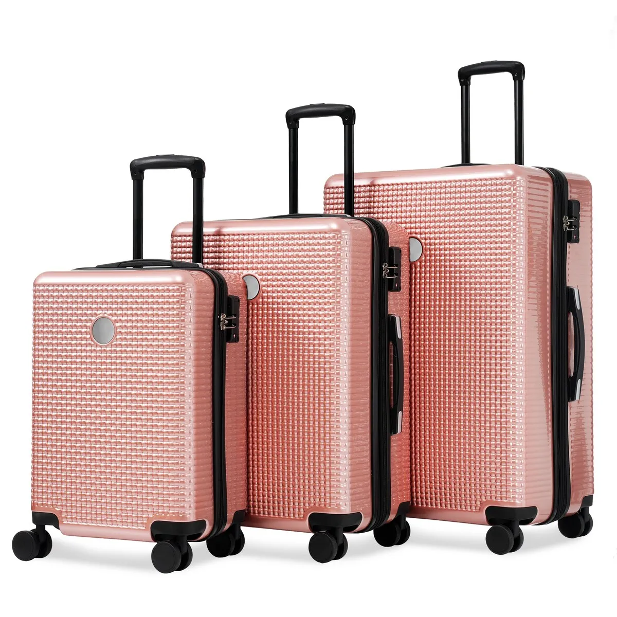 3PCS Lightweight Expandable Carry-on Suitcases Luggage Set with TSA Lock