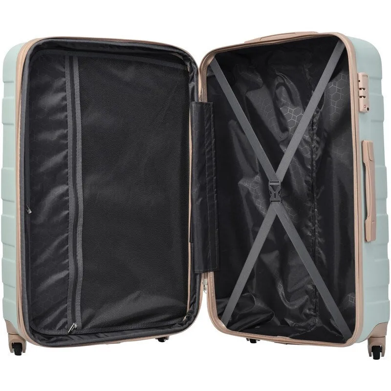 4Pcs Expandable ABS Durable Suitcase Luggage Sets with Travel Bag
