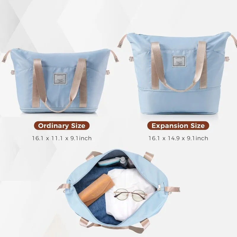 4Pcs Expandable ABS Durable Suitcase Luggage Sets with Travel Bag